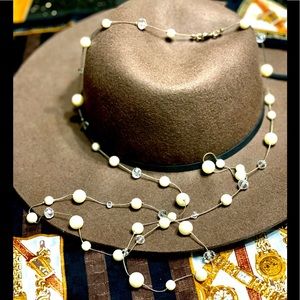 Pearl & Crystal necklace SMOKE FREE ENVIRONMENT